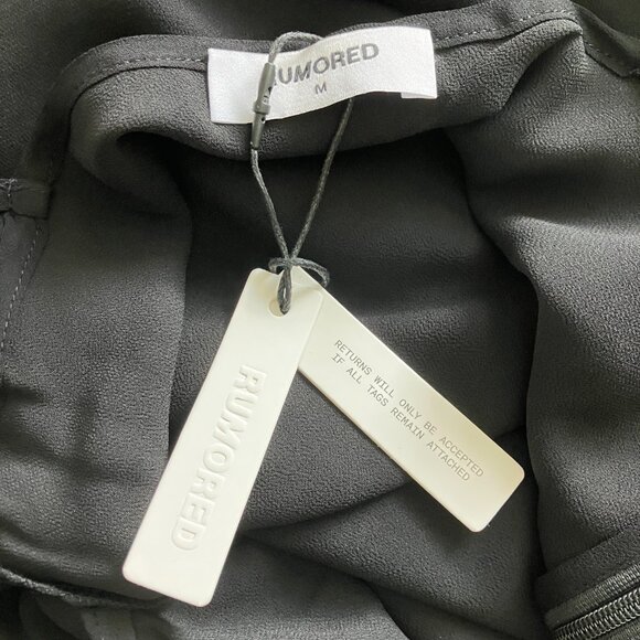 Rumored size M & L Vintage Slip Maxi Dress Black Medium / Large Retro Crepe Glam - Picture 9 of 16